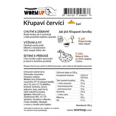 Velké degustační balení Křupavých červíků (10x 20g) Velké degustační balení Křupavých červíků (10x 20g)
